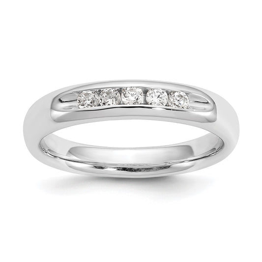 Buy Exclusive 14K White Gold 5-Stone Diamond Band - 1/5 Carat Value!