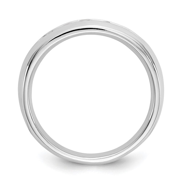 High-quality 14K White Gold 5-Stone Diamond Band - Stylish 1/3 Carat Value-2