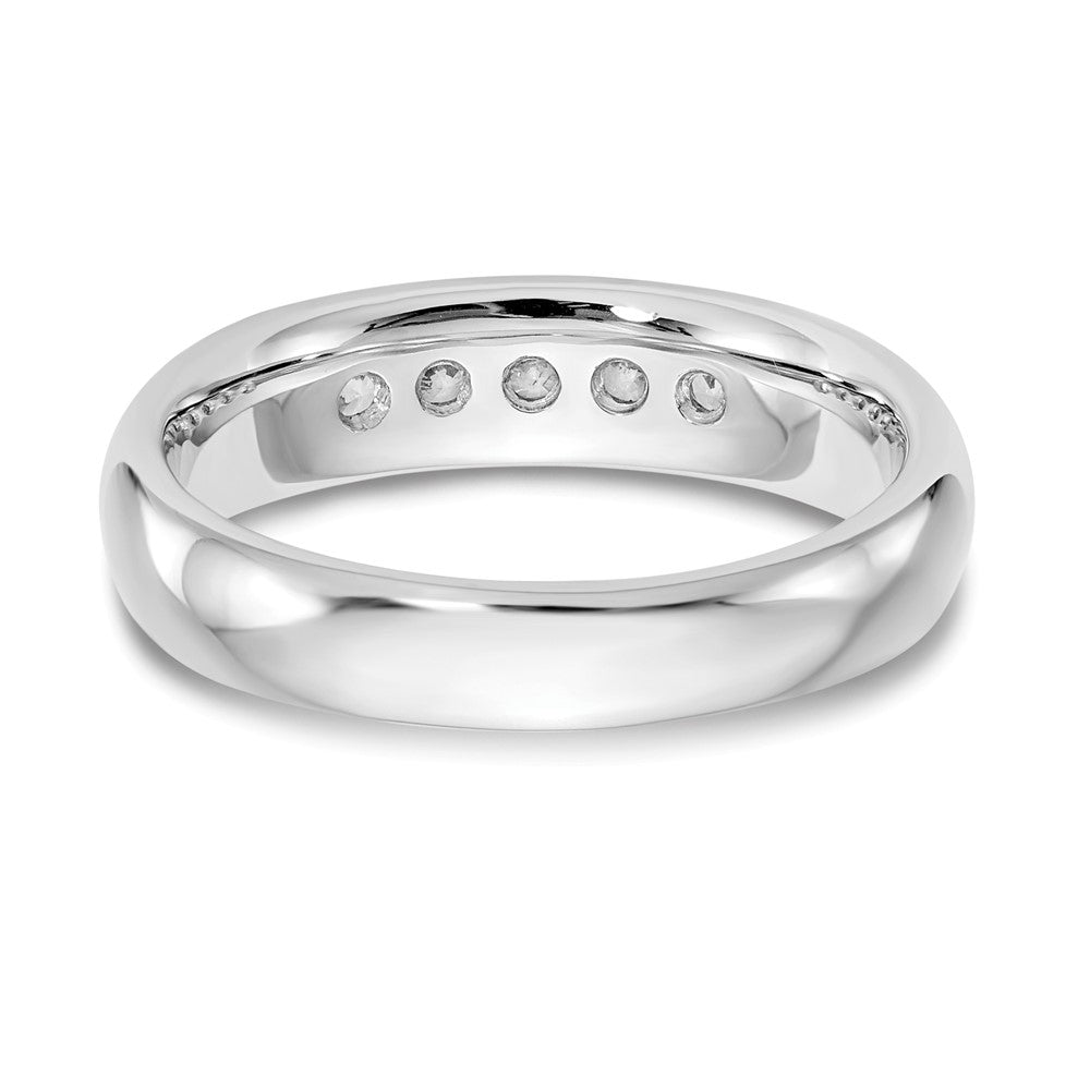 High-quality 14K White Gold 5-Stone Diamond Band - Stylish 1/3 Carat Value