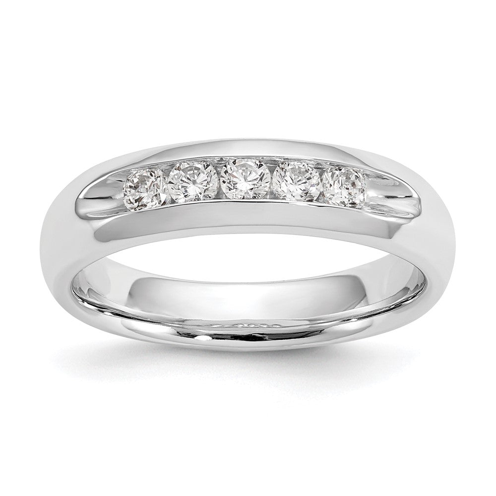 High-quality 14K White Gold 5-Stone Diamond Band - Stylish 1/3 Carat Value