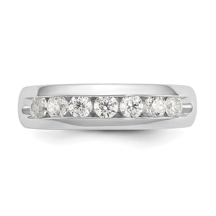 High-Quality 14K White Gold 5-Stone Diamond Band - 1/2 Carat, Stylish Value!-4