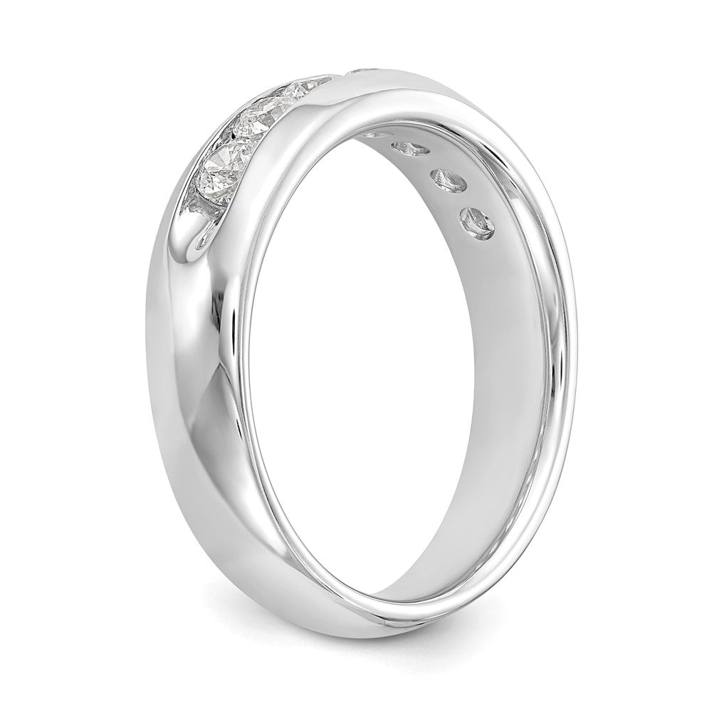 High-Quality 14K White Gold 5-Stone Diamond Band - 1/2 Carat, Stylish Value!