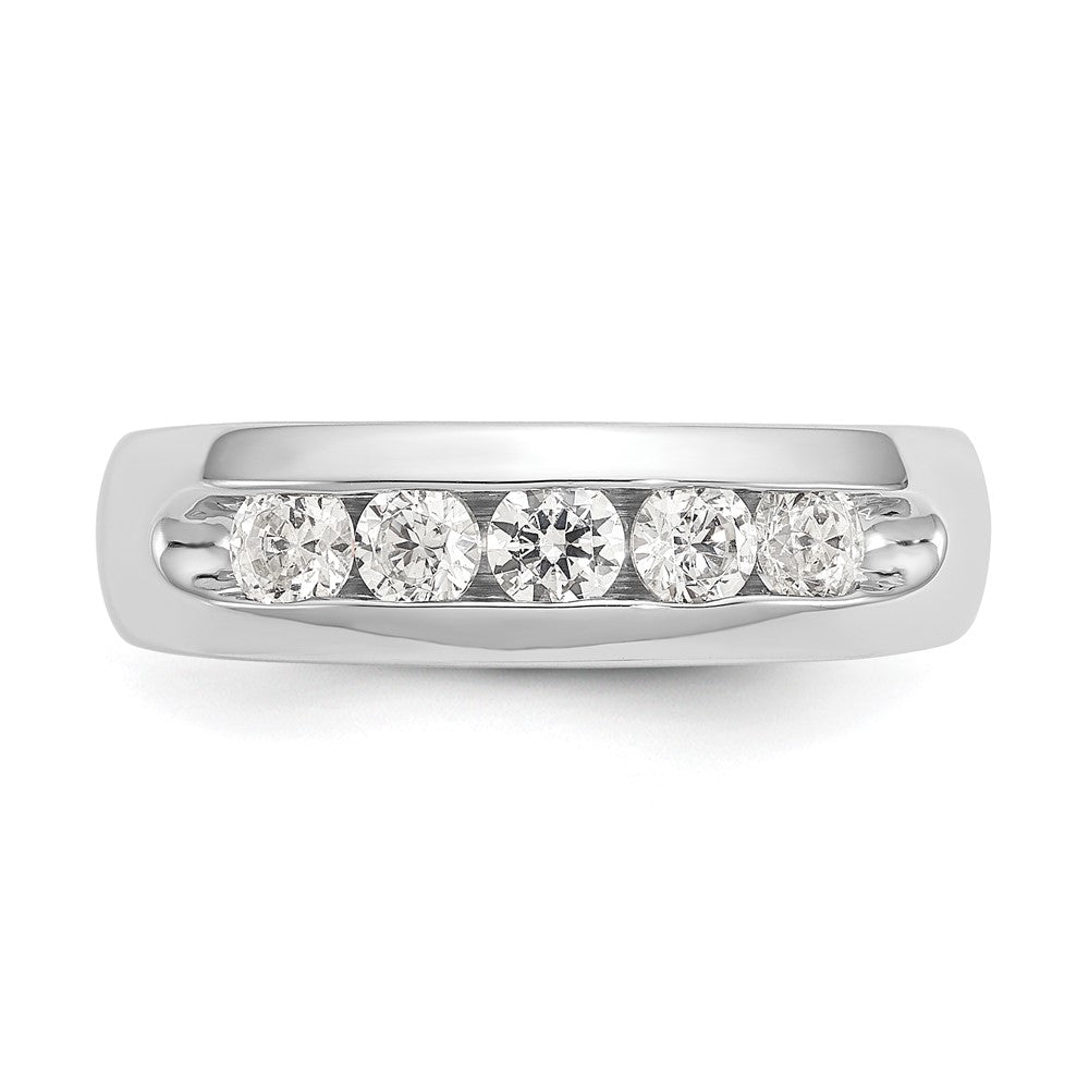 Buy Stylish 14K White Gold 5-Stone Diamond Band - 5/8 Carat Value Deal