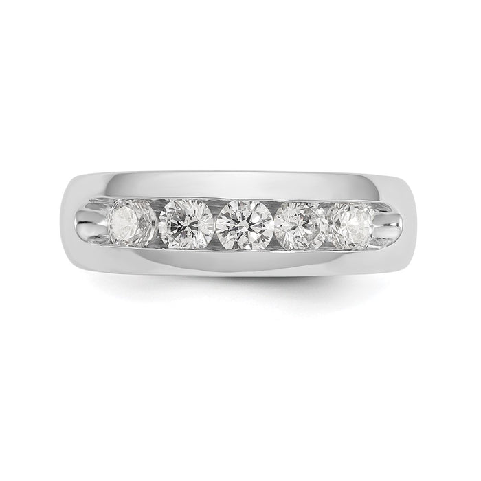 Buy Exclusive 14K White Gold 5-Stone Diamond Band - 3/4 Carat, Stylish Value-4