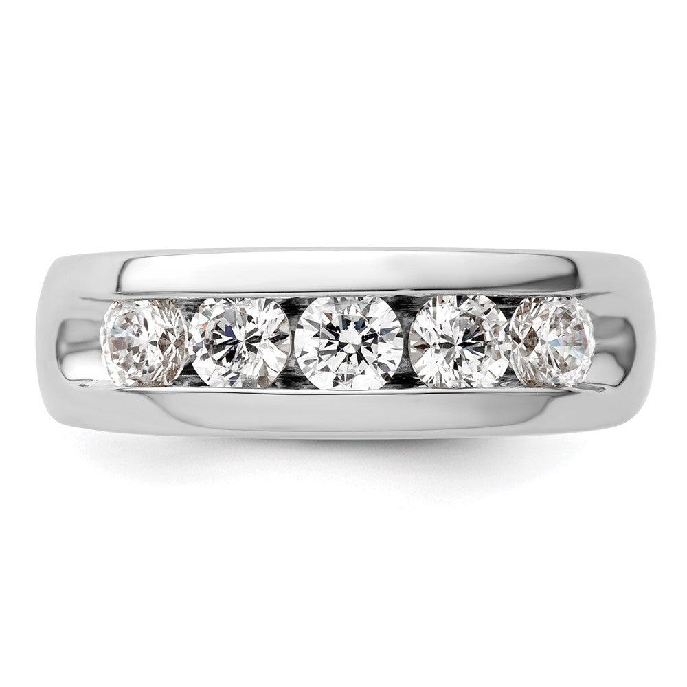 High-Quality 14K White Gold 5-Stone Band with 1 Carat Diamonds - Stylish Value!