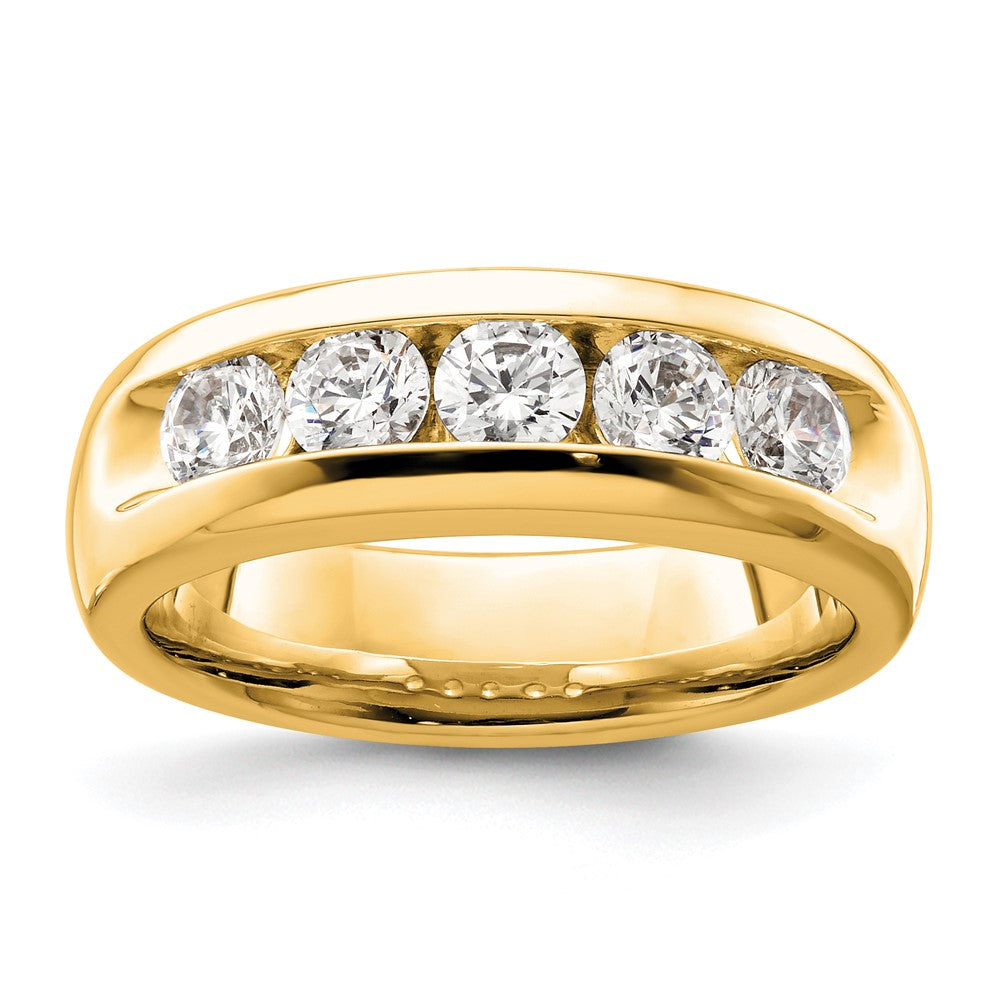 Buy 14K Yellow Gold Open Channel Band for 5-Stone Setting - Stylish & Affordable!
