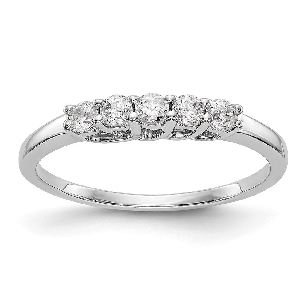 Buy 14K White Gold 5-Stone Diamond Band - 1/4 Carat, Stylish Value!