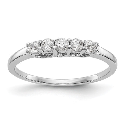 Buy 14K White Gold 5-Stone Diamond Band - 1/4 Carat, Stylish Value!
