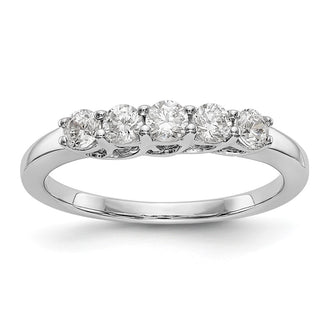Buy Exclusive 14K White Gold 5-Stone Diamond Band Setting - Stylish & Affordable!