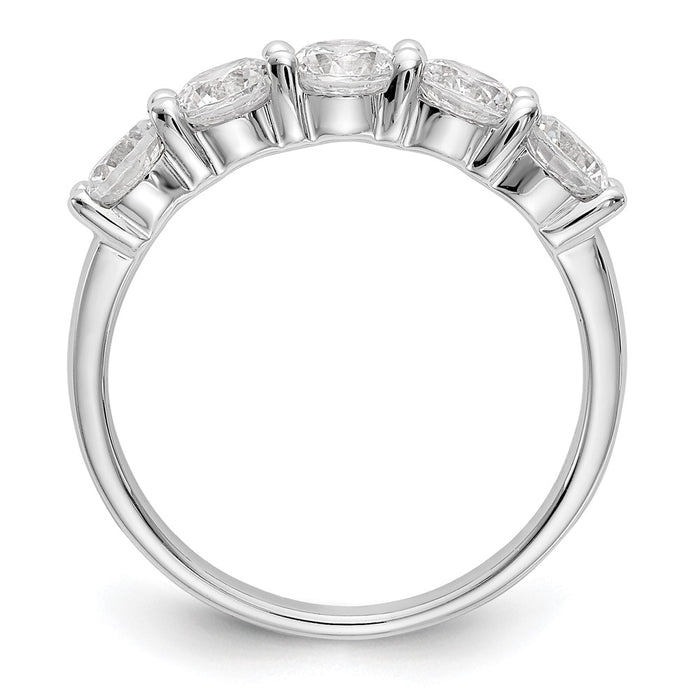 Exclusive 14K White Gold 5-Stone Diamond Band - 1.3 Carat Luxury Value-2