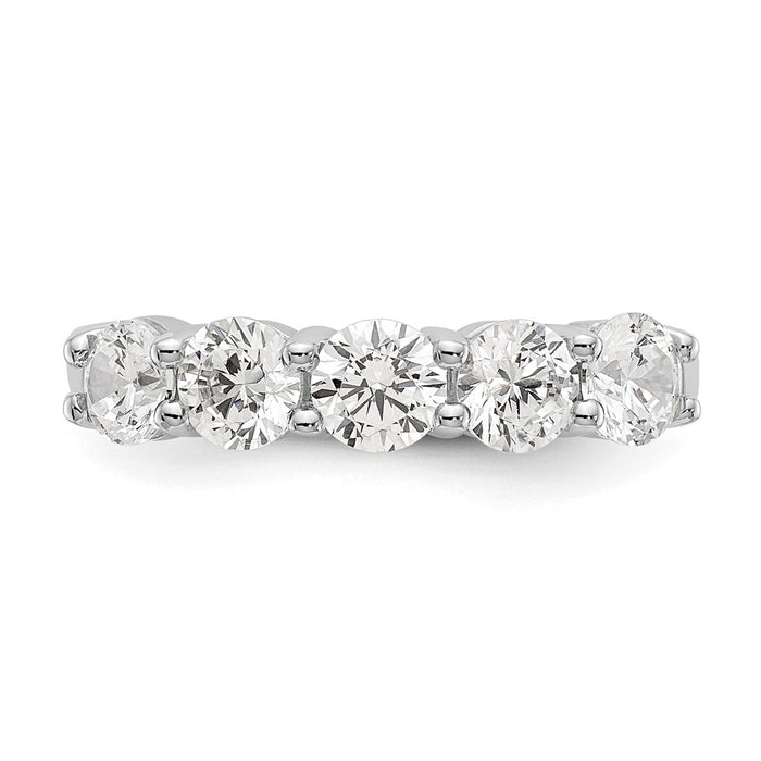 Exclusive 14K White Gold 5-Stone Diamond Band - 1.3 Carat Luxury Value-4
