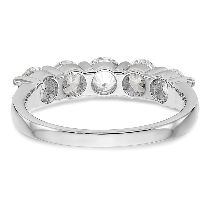 Exclusive 14K White Gold 5-Stone Diamond Band - 1.3 Carat Luxury Value-5