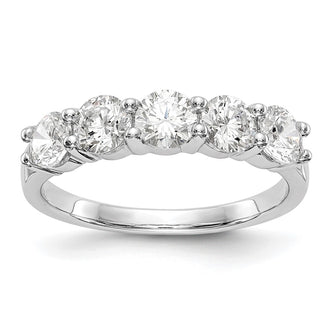 Exclusive 14K White Gold 5-Stone Diamond Band - 1.3 Carat Luxury Value