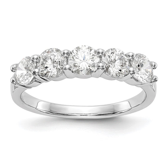 Exclusive 14K White Gold 5-Stone Diamond Band - 1.3 Carat Luxury Value