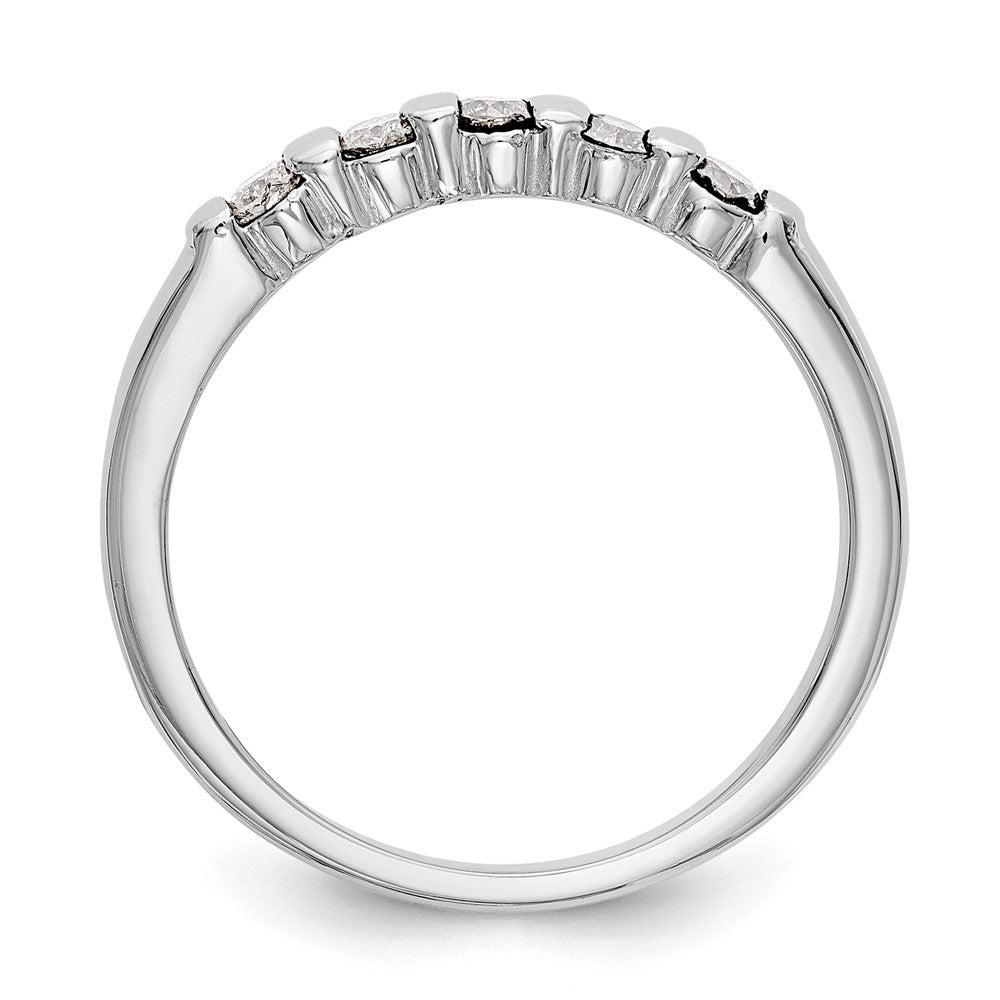 Buy 14K White Gold 5-Stone Diamond Band - Stylish Channel-Set Mounting