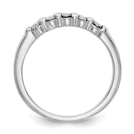 Buy 14K White Gold 5-Stone Diamond Band - Stylish Channel-Set Mounting