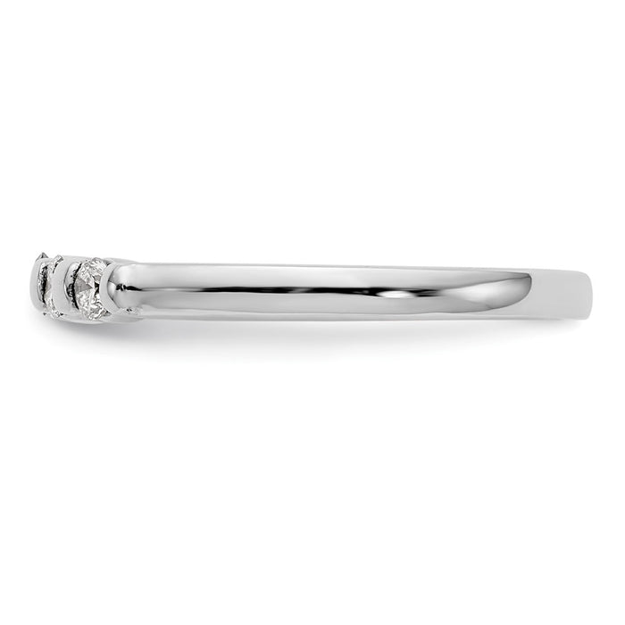 Buy 14K White Gold 5-Stone Diamond Band - Stylish Channel-Set Mounting-3