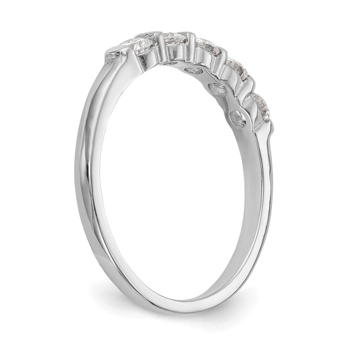 Buy Exclusive 14K White Gold 5-Stone Diamond Band - Stylish & Affordable!-6