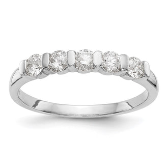 Buy Exclusive 14K White Gold 5-Stone Diamond Band - Stylish & Affordable!
