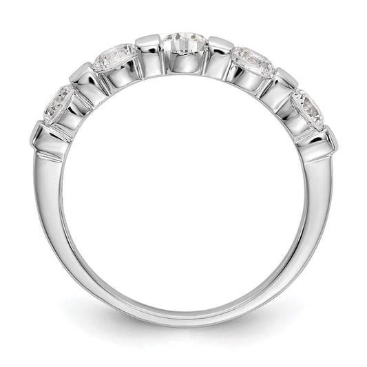 Buy Stylish 14K White Gold 5-Stone Diamond Band - 1 Carat Total Weight