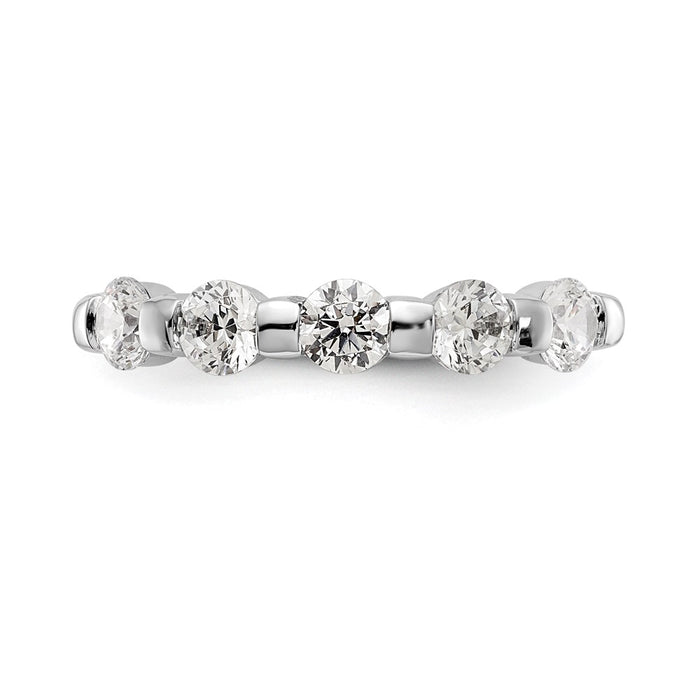 Buy Stylish 14K White Gold 5-Stone Diamond Band - 1 Carat Total Weight-4