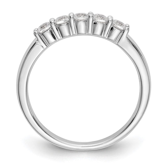 High-Quality 14K White Gold 5-Stone Diamond Band - 1/3 Carat, Stylish Value!