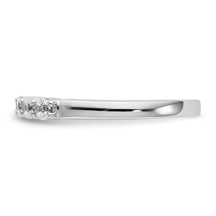 High-Quality 14K White Gold 5-Stone Diamond Band - 1/3 Carat, Stylish Value!-3