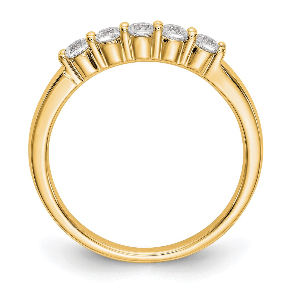 Buy Stylish 14K Yellow Gold 5-Stone Diamond Band Setting (2.5mm) Today!