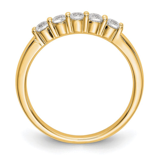 Buy Stylish 14K Yellow Gold 5-Stone Diamond Band Setting (2.5mm) Today!