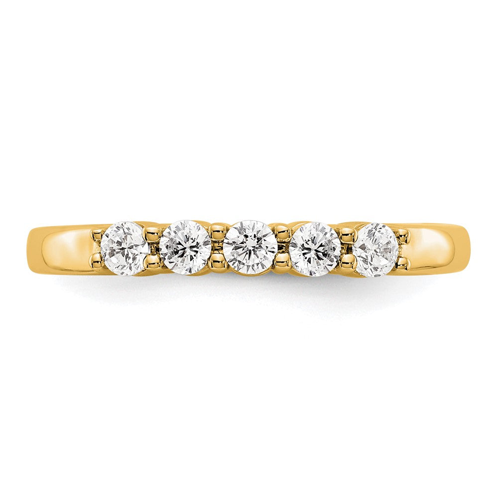 Buy Stylish 14K Yellow Gold 5-Stone Diamond Band Setting (2.5mm) Today!