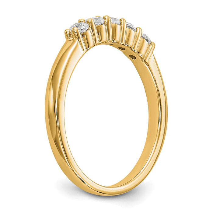 Buy Stylish 14K Yellow Gold 5-Stone Diamond Band Setting (2.5mm) Today!-6