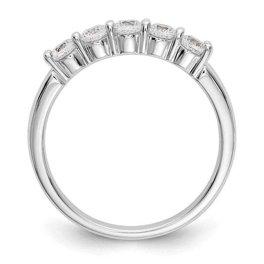 Buy Stylish 14K White Gold 5-Stone Diamond Band - 1/2 Carat Total Weight