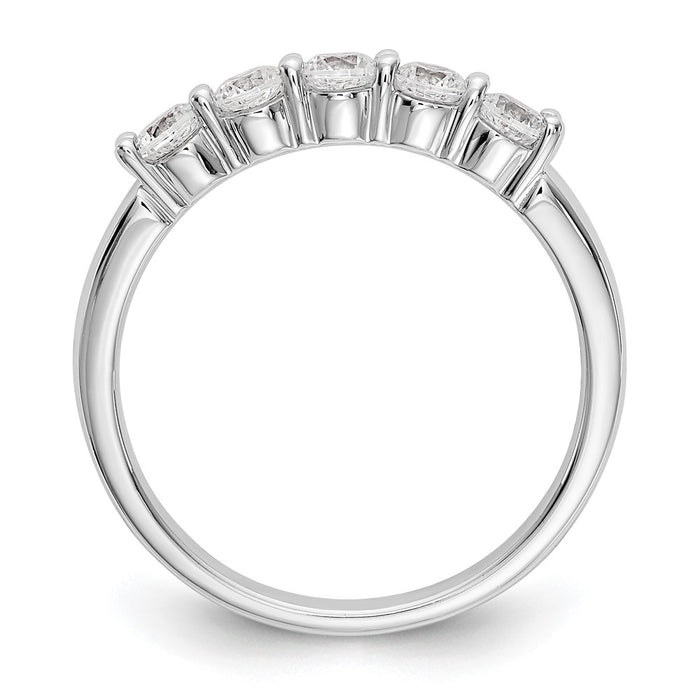 Buy Stylish 14K White Gold 5-Stone Diamond Band - 1/2 Carat Total Weight-2