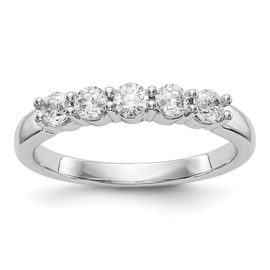Buy Stylish 14K White Gold 5-Stone Diamond Band - 1/2 Carat Total Weight