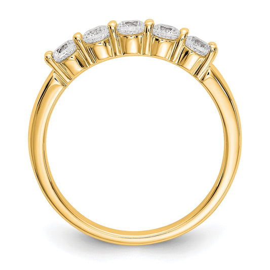 High-Quality 14K Gold 5-Stone Diamond Band Setting - Stylish & Affordable!