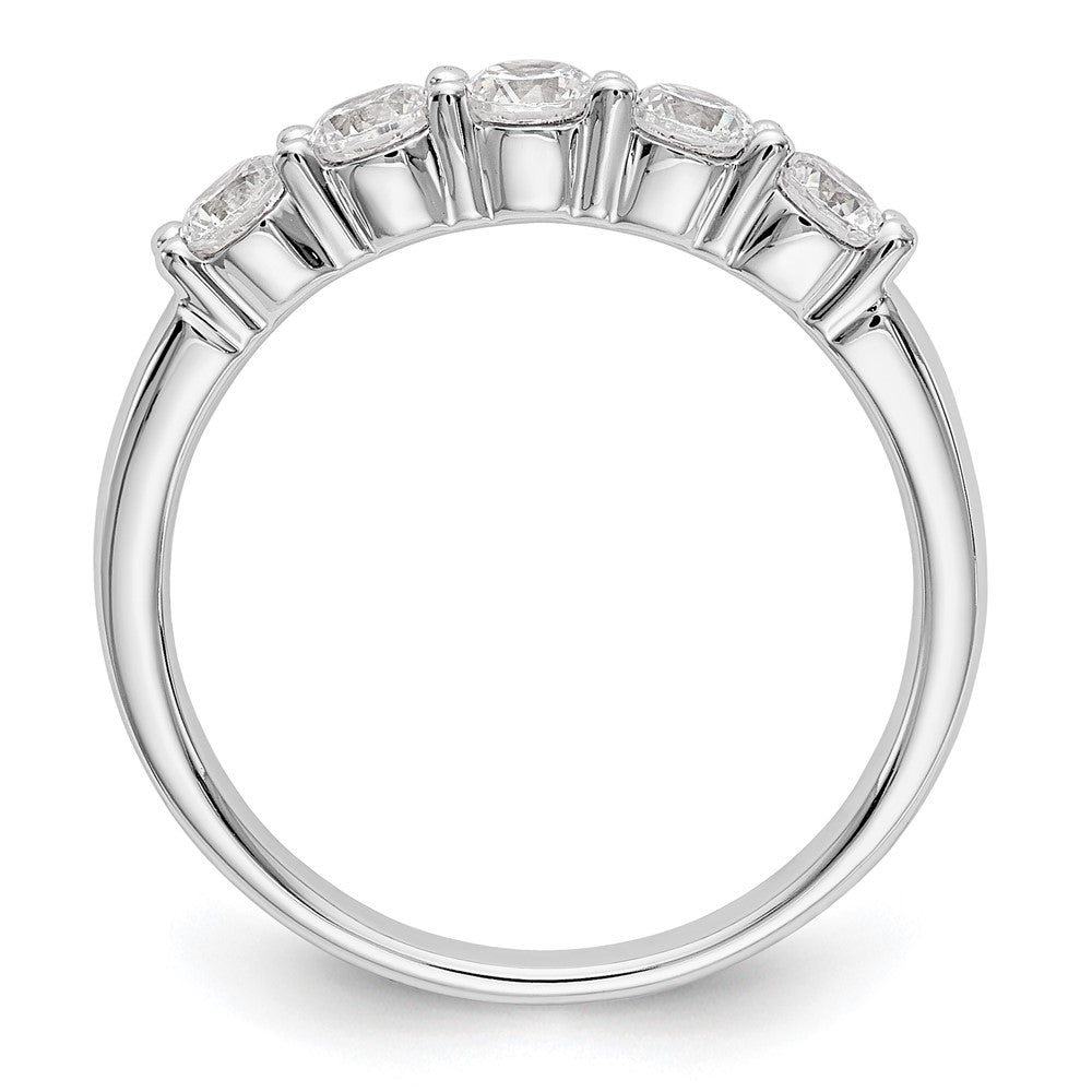 High-Quality 14K White Gold 5-Stone Diamond Band - 5/8 Carat Value Jewelry