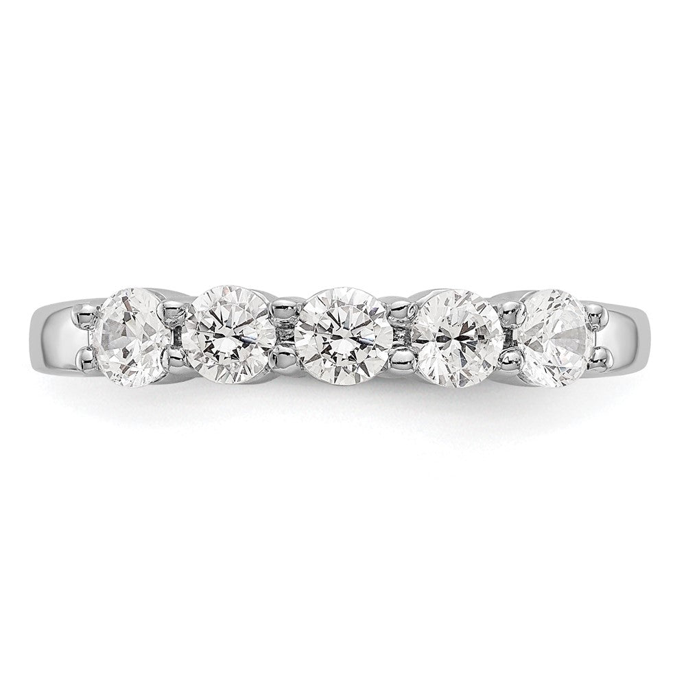 High-Quality 14K White Gold 5-Stone Diamond Band - 5/8 Carat Value Jewelry