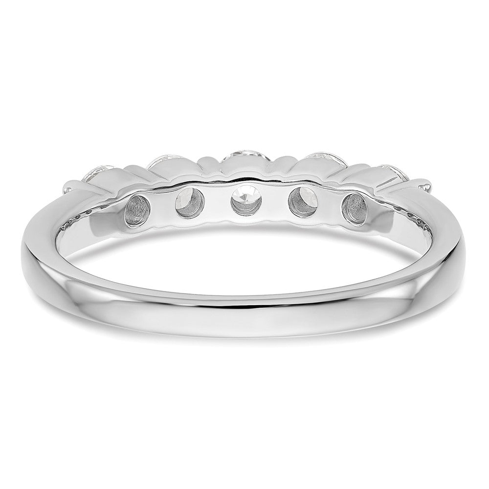 High-Quality 14K White Gold 5-Stone Diamond Band - 5/8 Carat Value Jewelry