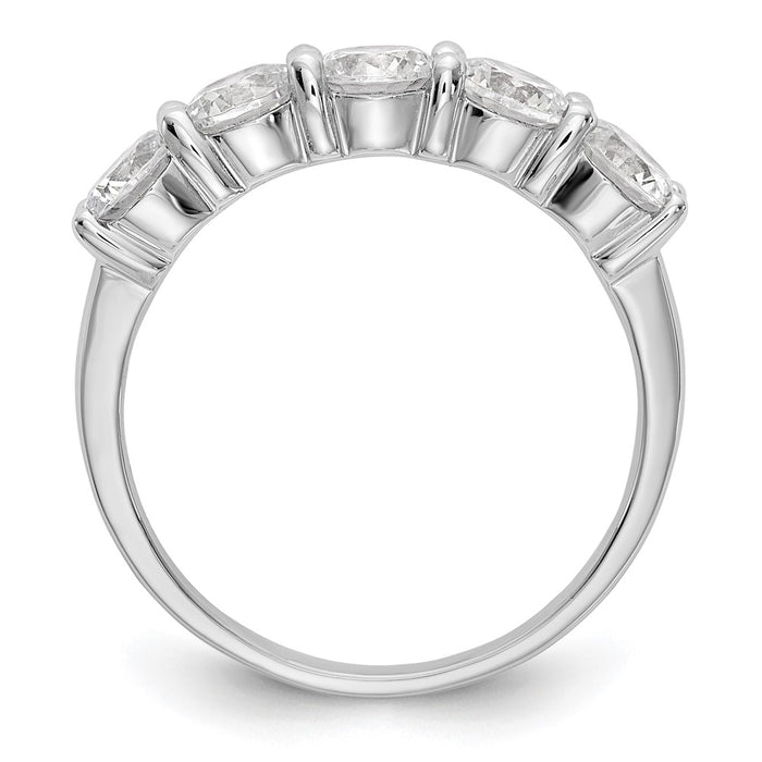Exclusive 14K White Gold 5-Stone Diamond Band - 1.65 Carat Luxury Value-2