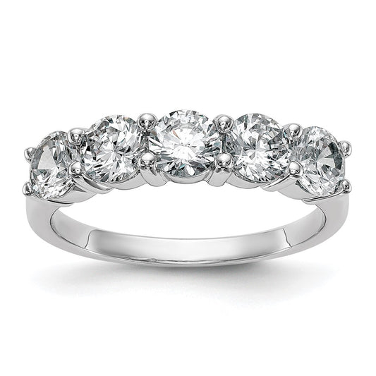 Exclusive 14K White Gold 5-Stone Diamond Band - 1.65 Carat Luxury Value