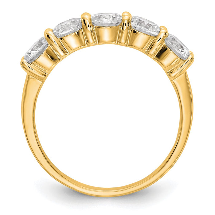 Buy Exclusive 14K Gold 5-Stone Diamond Band Setting, 4.5mm Round, Stylish Design-2
