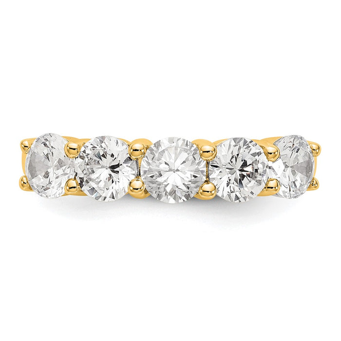 Buy Exclusive 14K Gold 5-Stone Diamond Band Setting, 4.5mm Round, Stylish Design-4