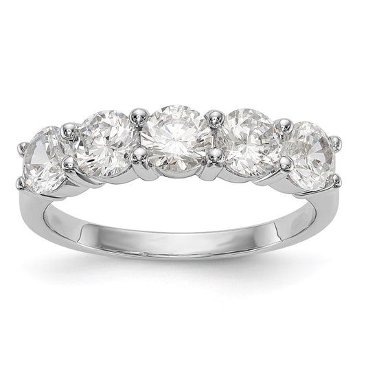 Exclusive 14K White Gold 5-Stone Diamond Band Setting | Stylish & Affordable Design