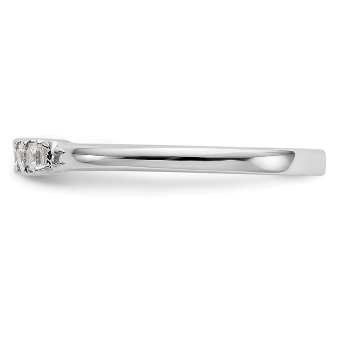 Buy Exclusive 14K White Gold 5-Stone Diamond Band Setting for 5 Princess Cuts-3