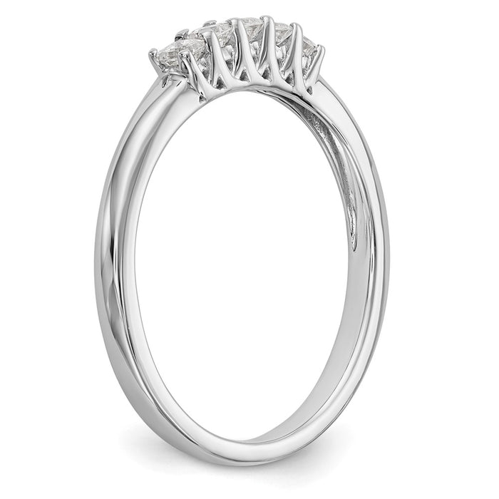 Buy Exclusive 14K White Gold 5-Stone Diamond Band Setting for 5 Princess Cuts-6