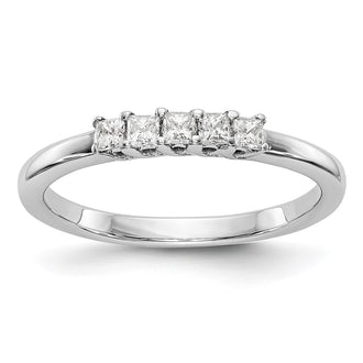Buy Exclusive 14K White Gold 5-Stone Diamond Band Setting for 5 Princess Cuts