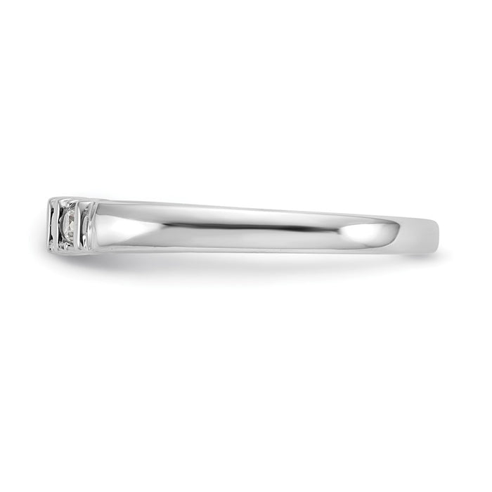 Exclusive 14K White Gold 5-Stone Diamond Band Mounting for 2.1mm Gems-3