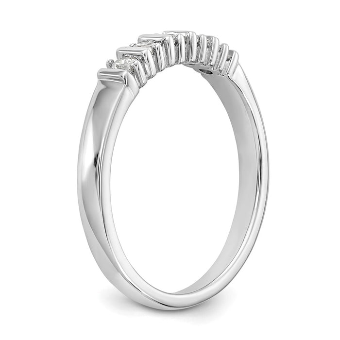 Exclusive 14K White Gold 5-Stone Diamond Band Mounting for 2.1mm Gems-6