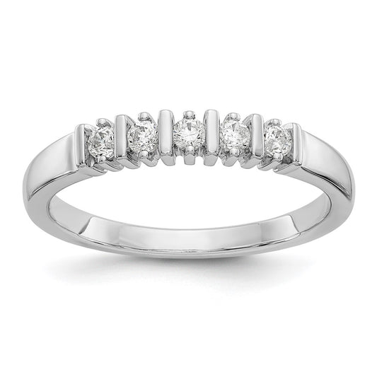 Exclusive 14K White Gold 5-Stone Diamond Band Mounting for 2.1mm Gems