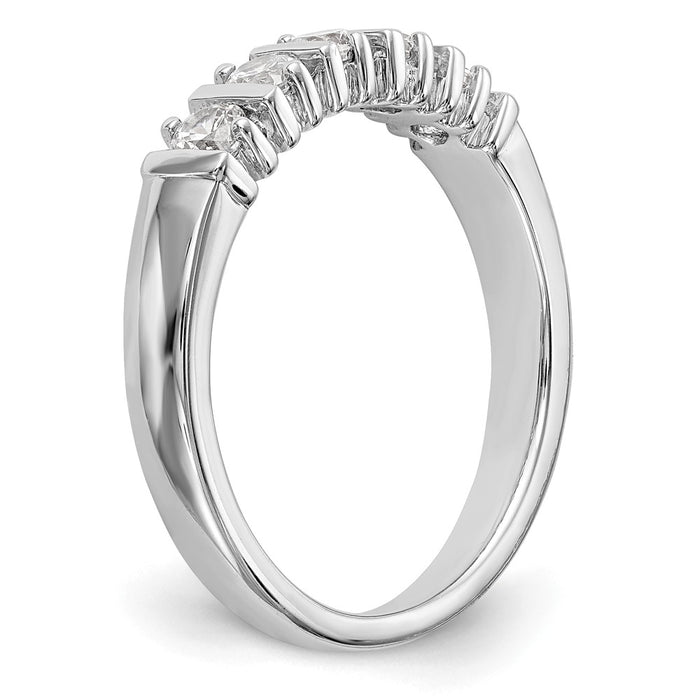 Buy Exclusive 14K White Gold 5-Stone Diamond Band Setting - Stylish & Affordable!-6